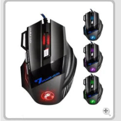 IMICE 7-Key Gaming Mouse with RGB Breathing Light