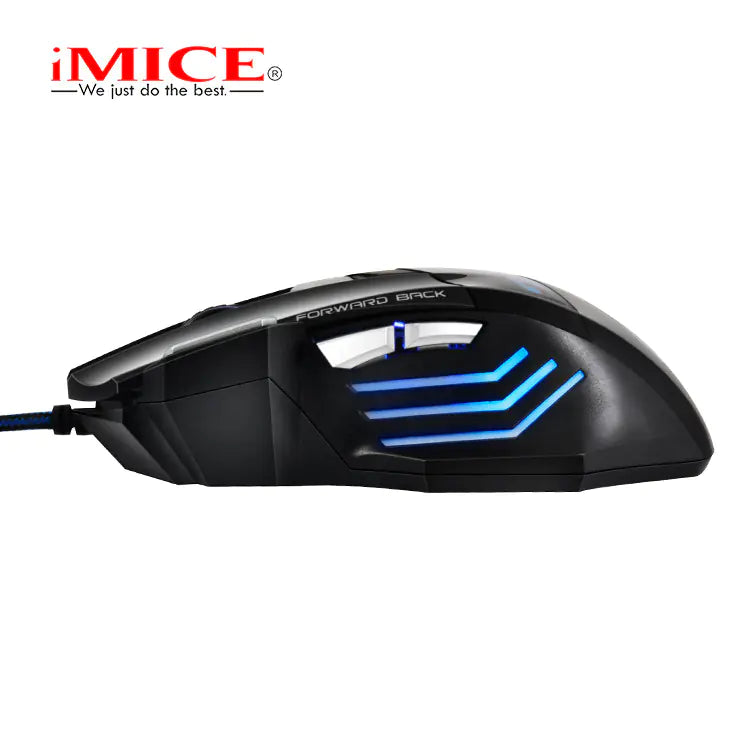 IMICE 7-Key Gaming Mouse with RGB Breathing Light